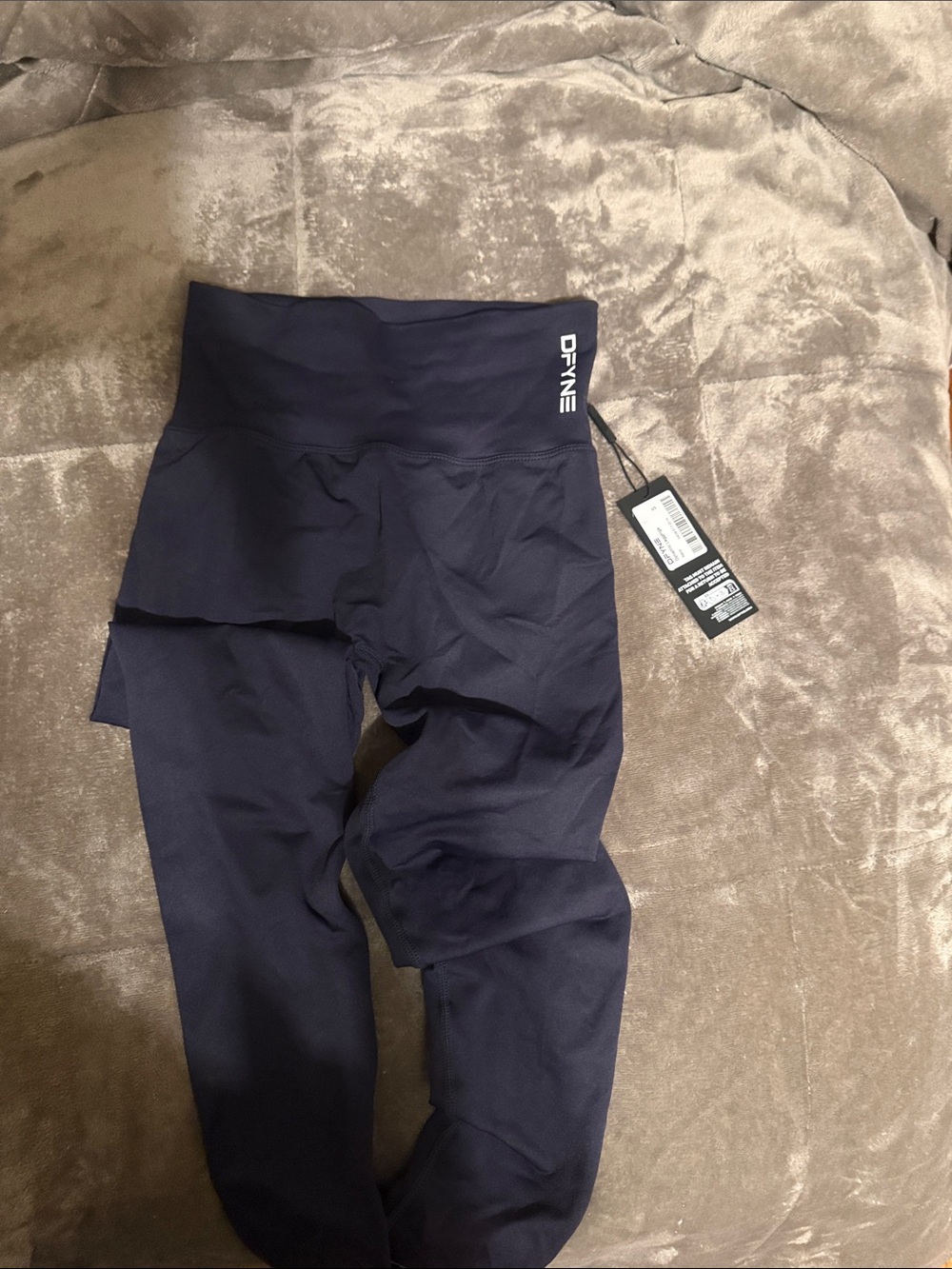 DF/NE Navy High-Waist Performance Leggings